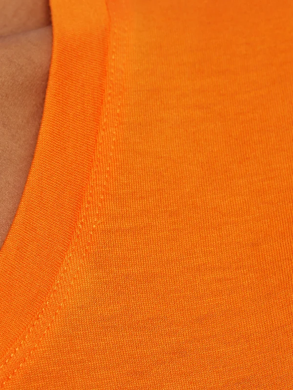 Supima Cotton Scoop Neck Tee | Pop Orange