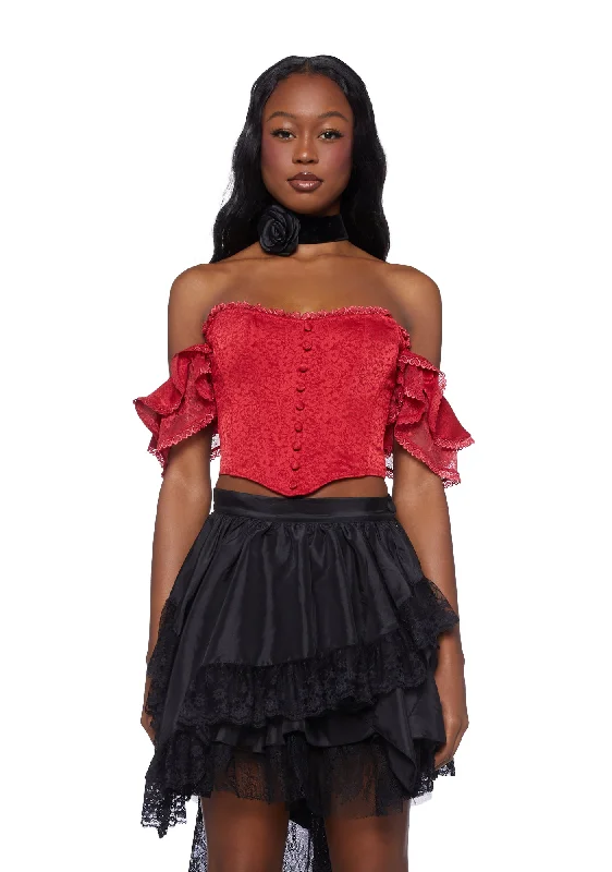 Sweet Talker Corset Top - Red