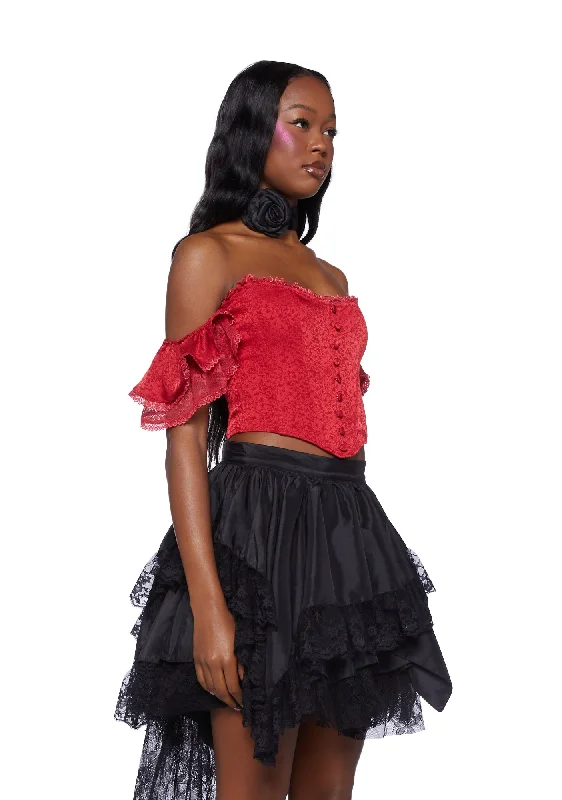 Sweet Talker Corset Top - Red