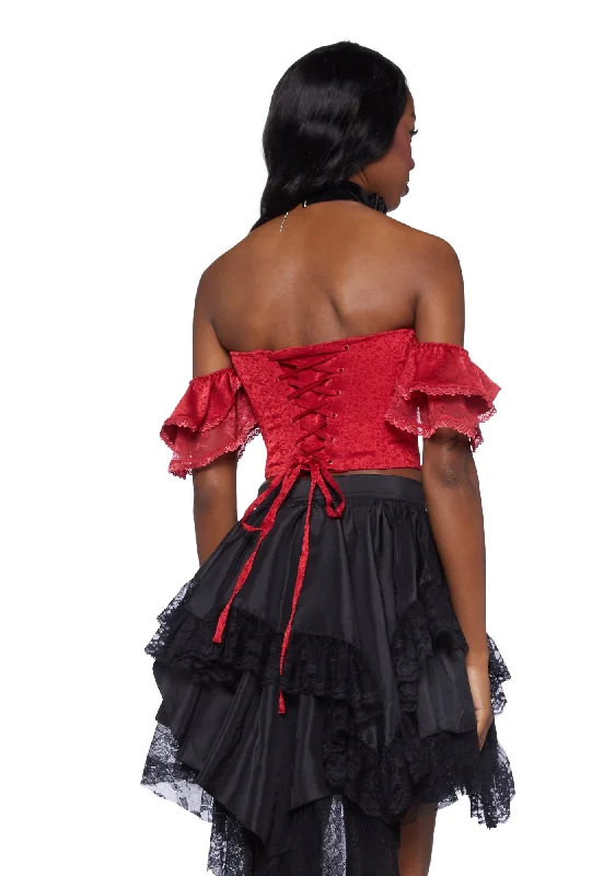 Sweet Talker Corset Top - Red