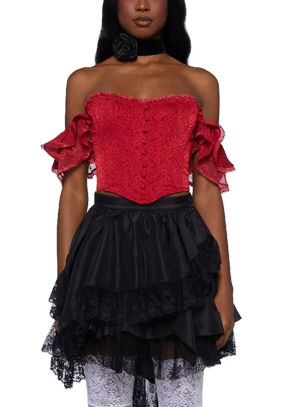 Sweet Talker Corset Top - Red