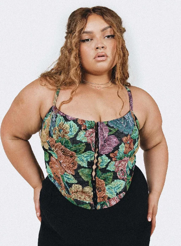 Tressie Corset Top Multi Curve