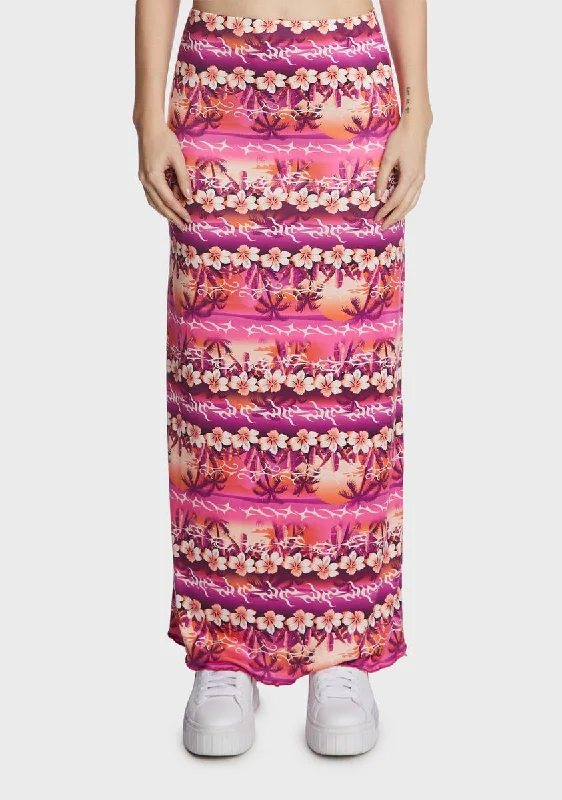 Tropical Sunset Maxi Skirt