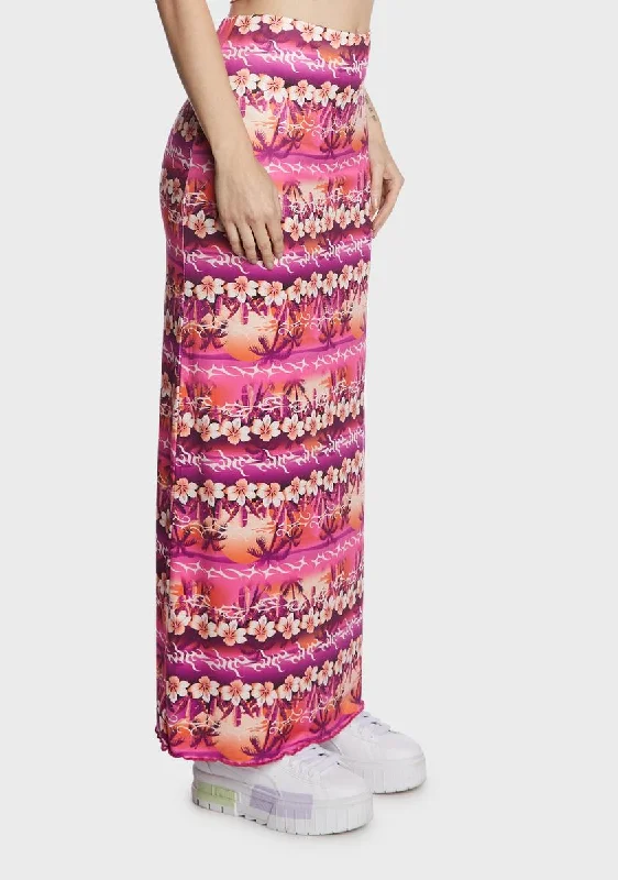 Tropical Sunset Maxi Skirt