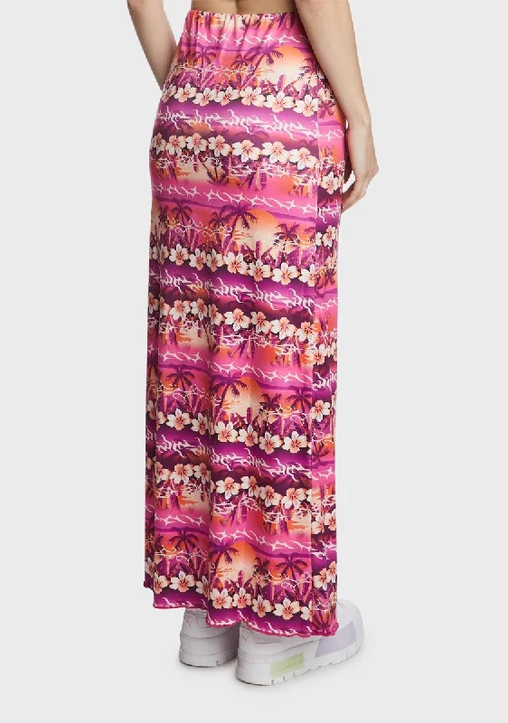 Tropical Sunset Maxi Skirt