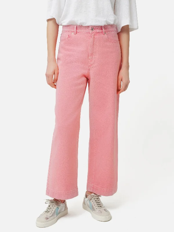 Tyne Wide Leg Cropped Jean | Pink