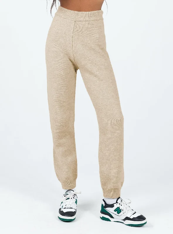 Waite Knit Pants Beige