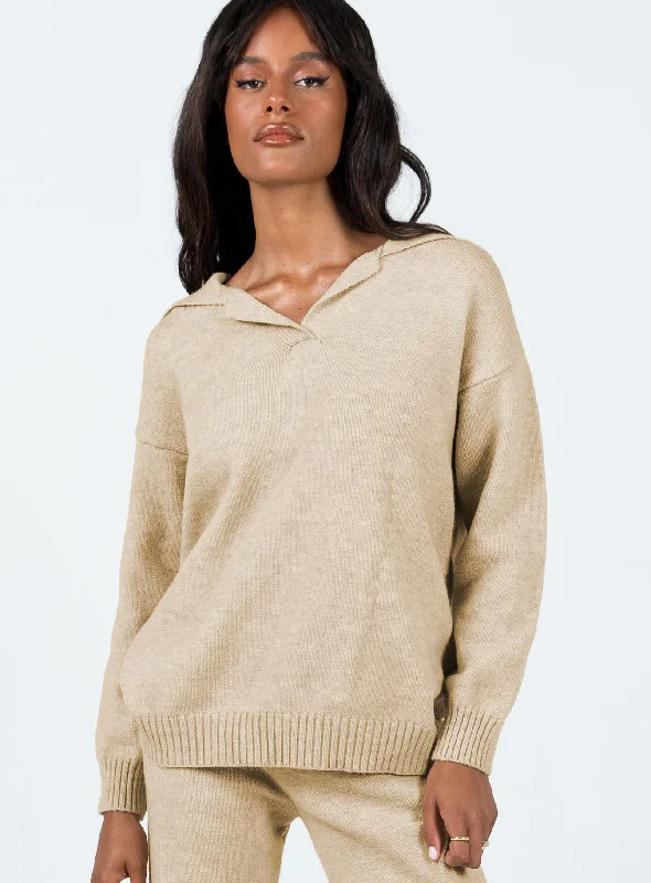 Waite Knit Sweater Beige