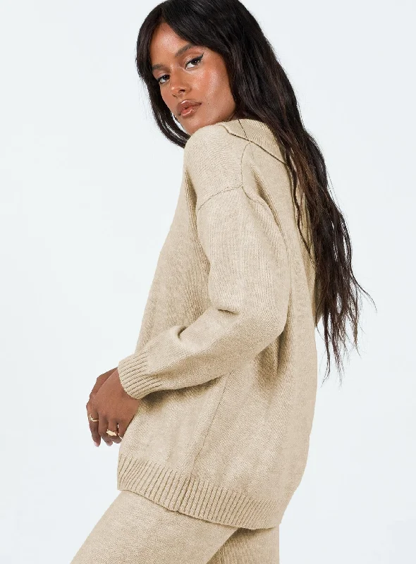 Waite Knit Sweater Beige