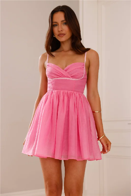 Warm Summer Breeze Mini Dress Pink