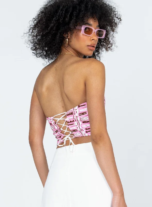 Whateva Bustier Pink Multi