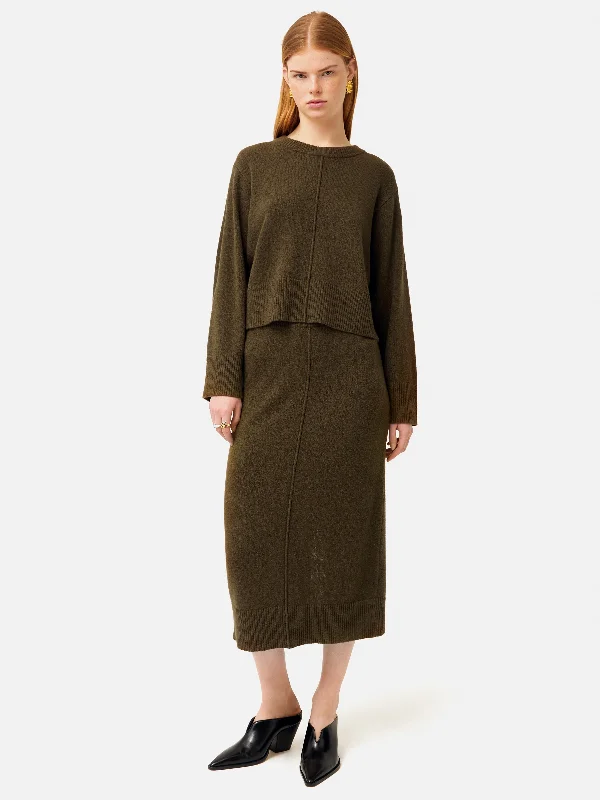 Wide Sleeve Jumper | Khaki