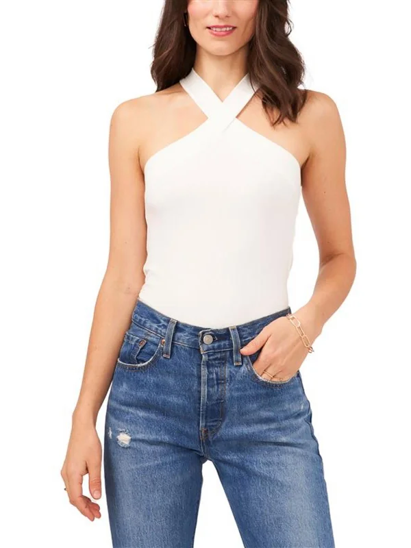 Womens Ribbed Halter Tank Top