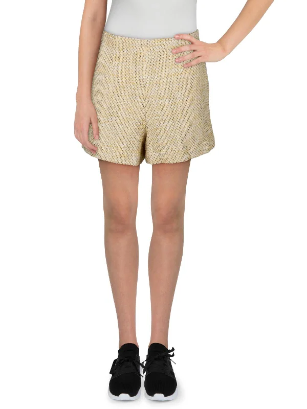 Womens Tweed Metallic Dress Shorts