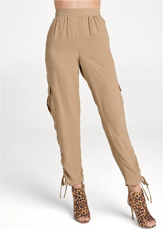 Soft cargo pants - Camel