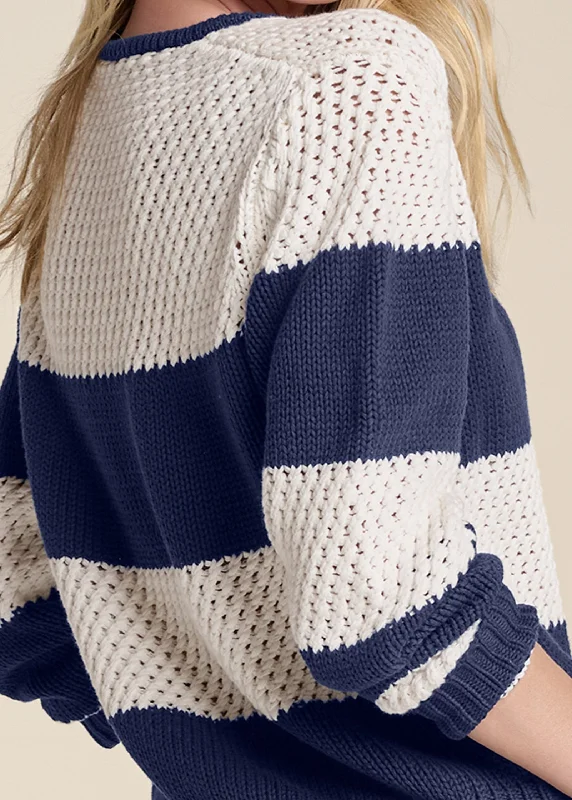 Open knit beach sweater - Off White