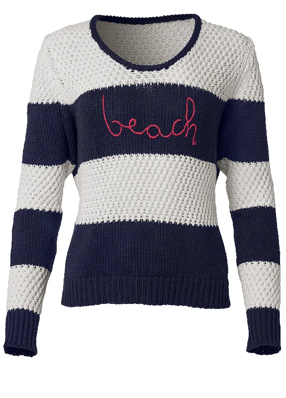 Open knit beach sweater - Off White