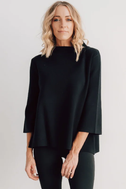 Zola Bell Sleeve Sweater | Black