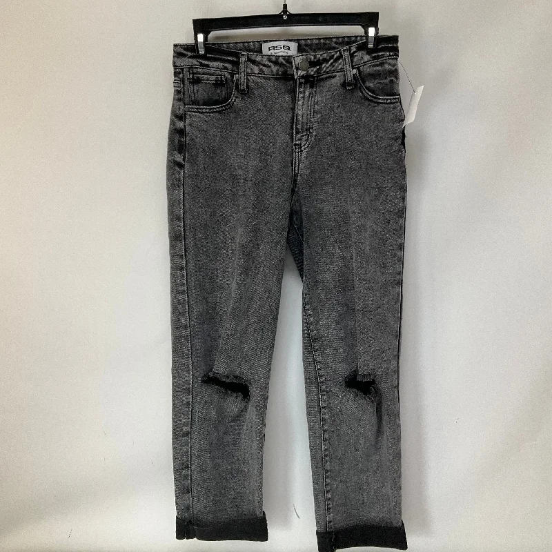 Black Denim Jeans Straight Cmb, Size 0