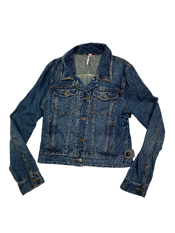 Blazer By Free People In Blue Denim, Size: S