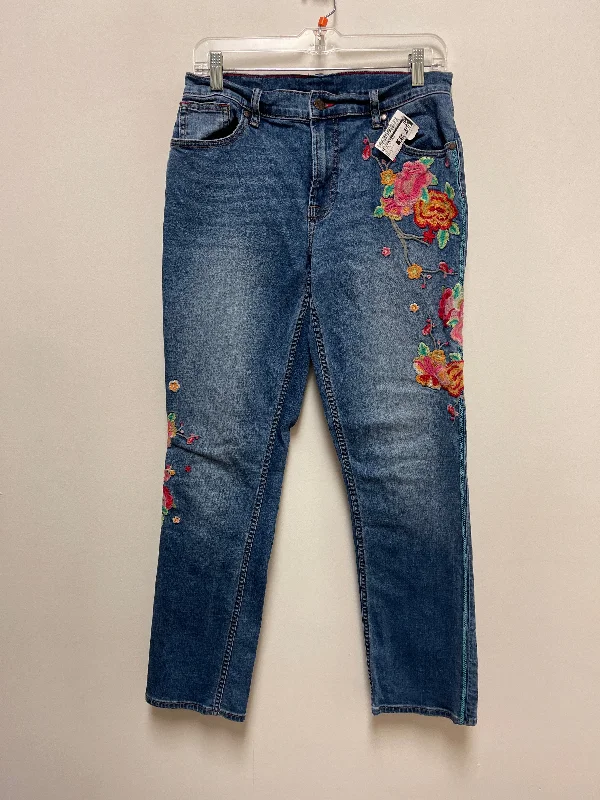 Blue Denim Jeans Designer Johnny Was, Size 8