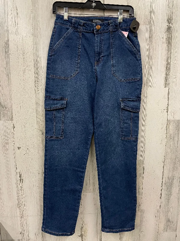 Blue Denim Jeans Straight D Jeans, Size 8