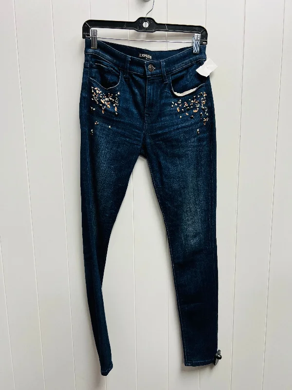 Blue Denim Jeans Straight Express, Size 4