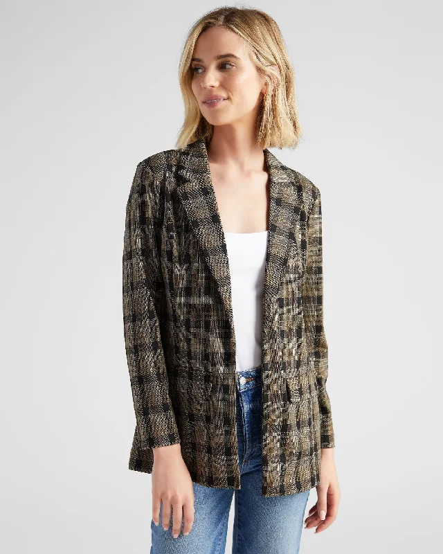 Plaid Boyfriend Blazer