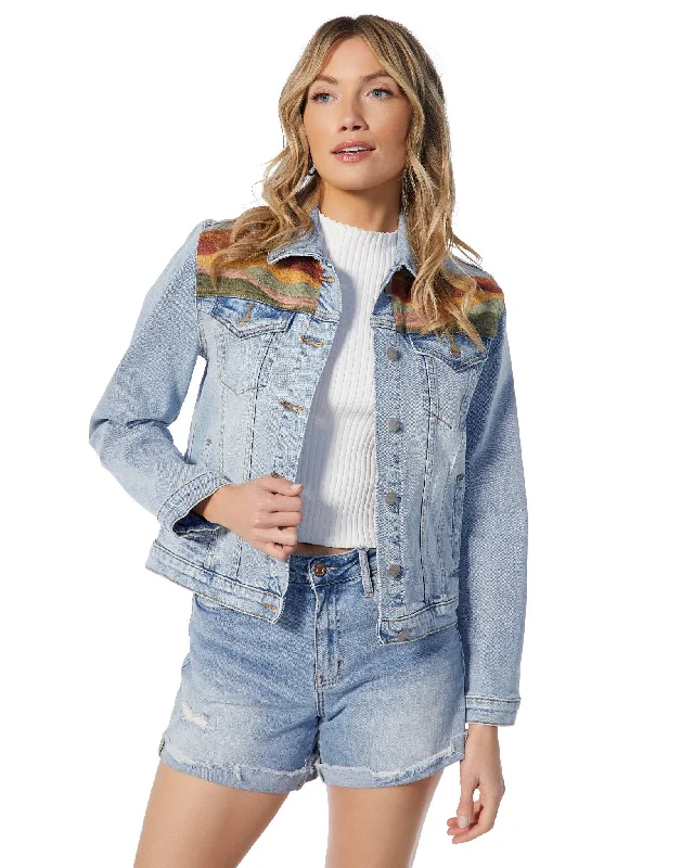 Embroidered Western Denim Jacket