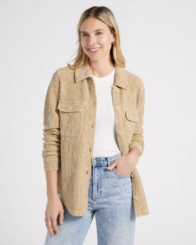 Dominique Knit Corduroy Shacket