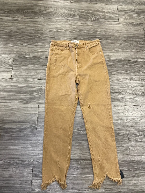 Jeans Straight By Risen In Tan, Size: 13