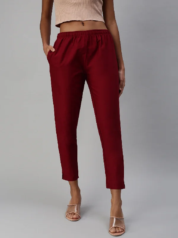 Woven Kurti Pant-Frenchwine