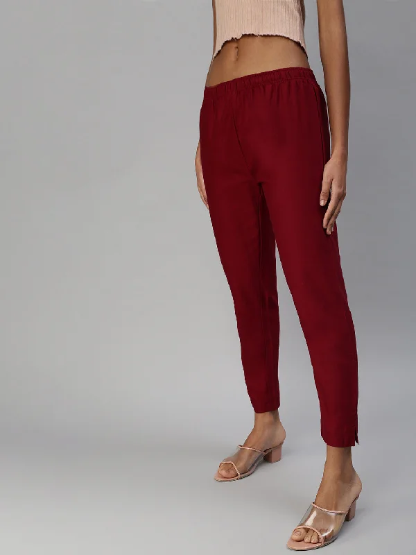 Woven Kurti Pant-Frenchwine