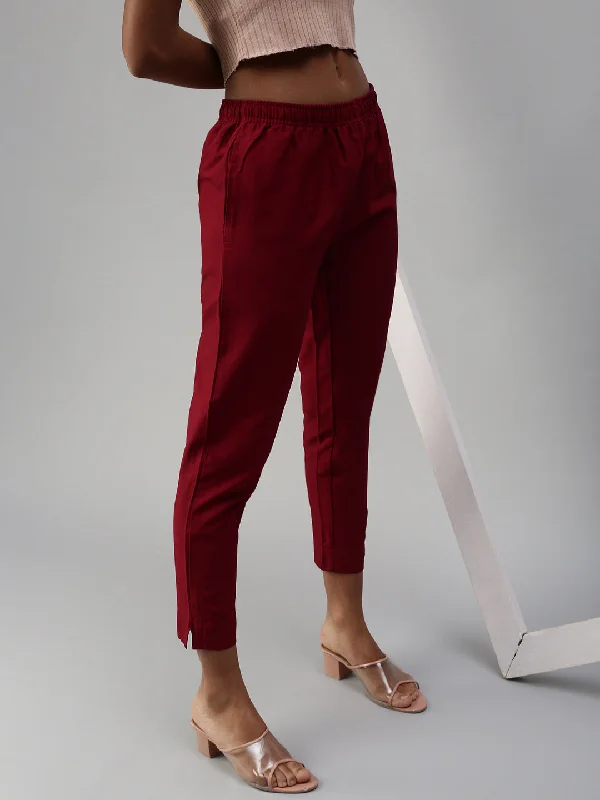 Woven Kurti Pant-Frenchwine