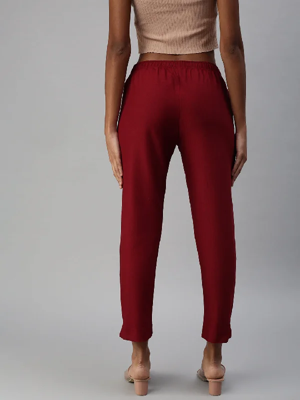 Woven Kurti Pant-Frenchwine