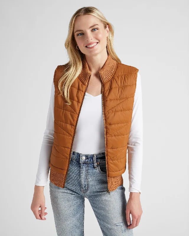 Quilt Front Zip Vest