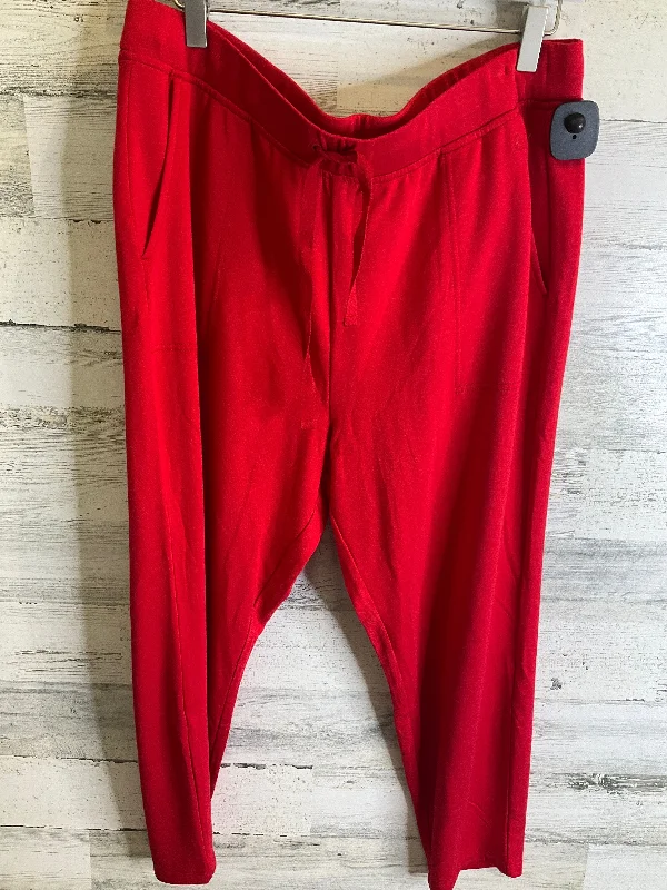 Pants Cropped By Lou And Grey In Red, Size: Xl