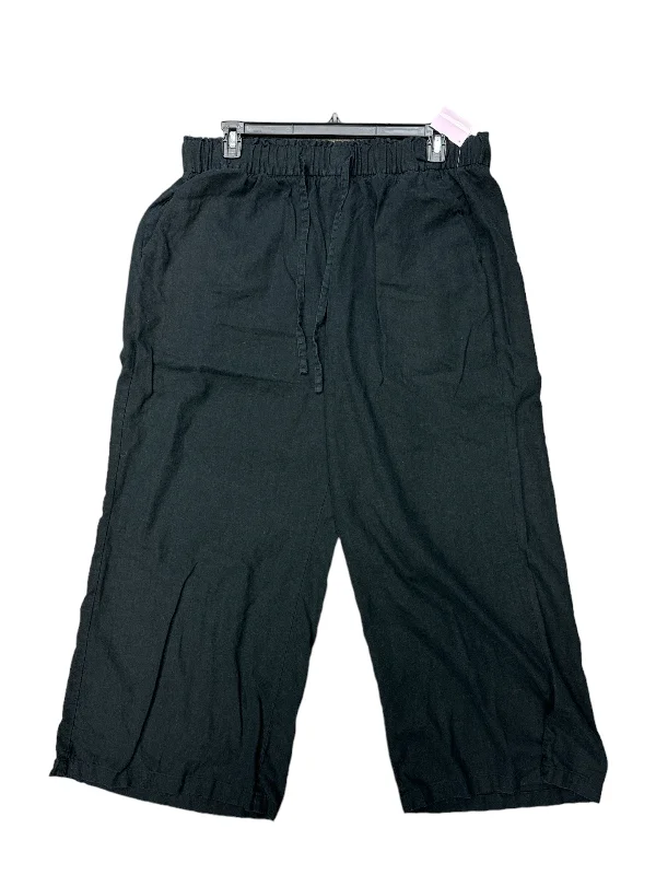 Pants Linen By Ava & Viv In Black, Size: 16