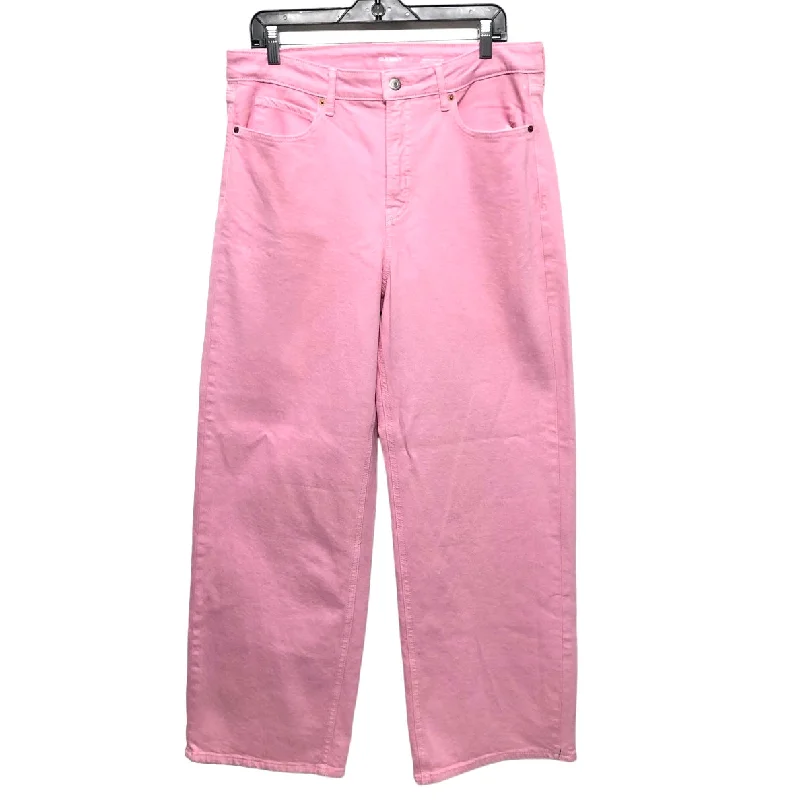 Pink Jeans Wide Leg Old Navy, Size 12