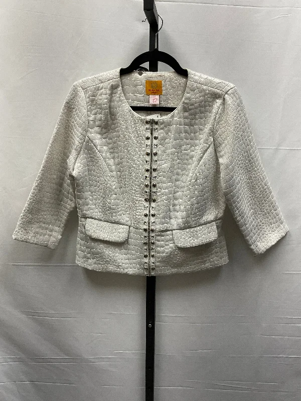 Silver & White Blazer Ruby Rd, Size 8petite