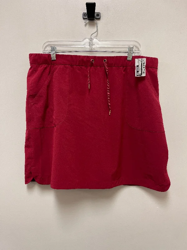 Skort By Chicos In Red, Size: 14