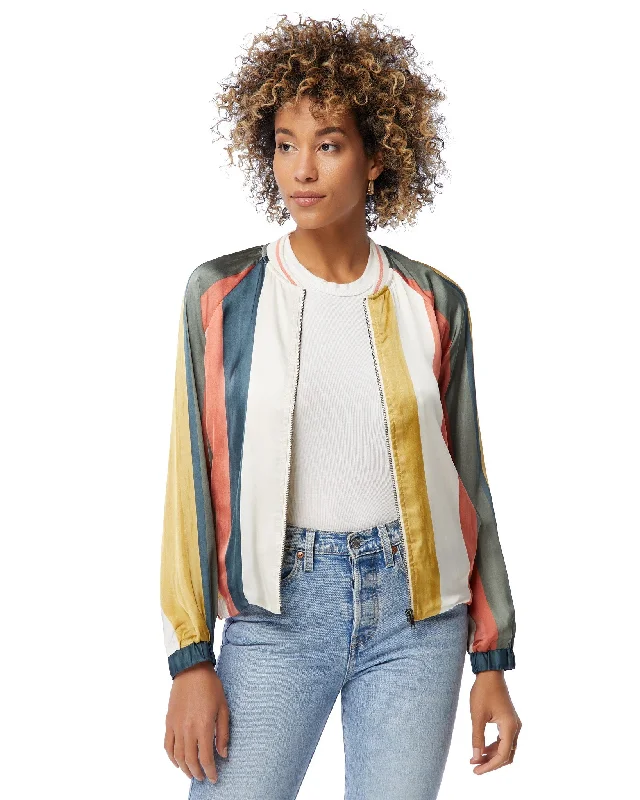 Striped Bomber Jacket