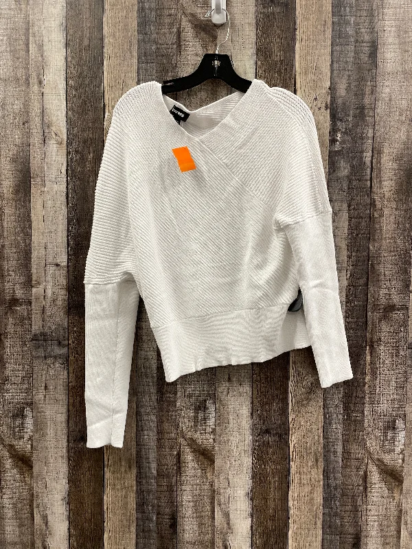 Sweater By Express In White, Size: M