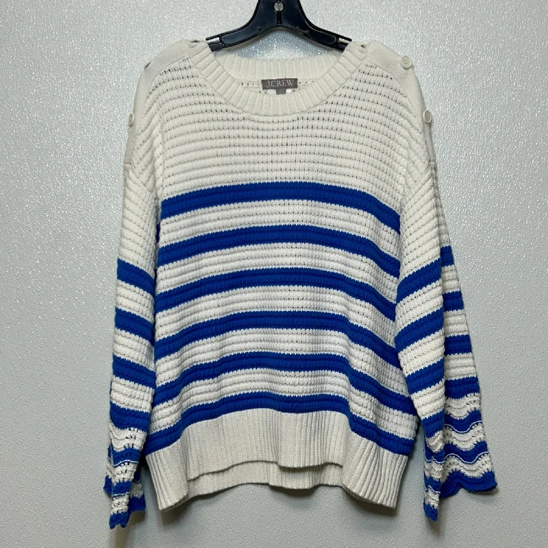 Sweater By J Crew In Striped, Size: Xl