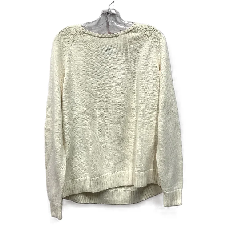 Sweater By Lands End In Cream, Size: Xl