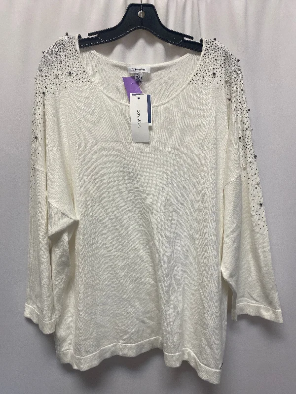 White Sweater Calvin Klein, Size Xl